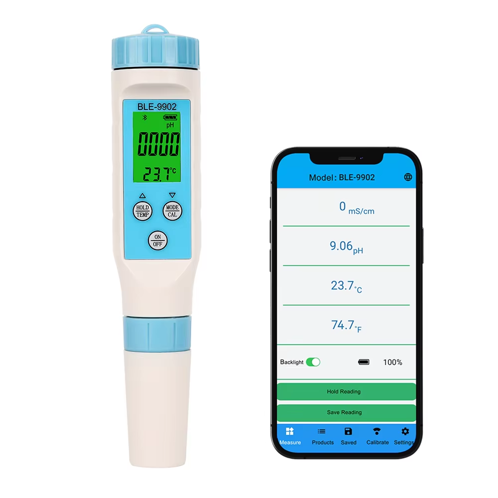 Ec Meter Digital - Testeur d'eau 3-en-1 pH/EC/température, compteur numérique