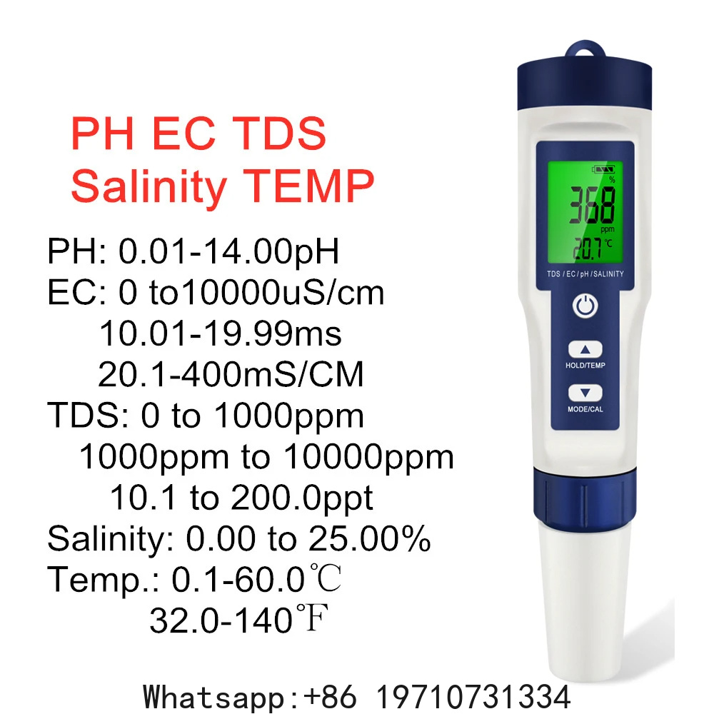 Testeur numérique 5 en 1 de pH - Ec Meter Digital avis et prix