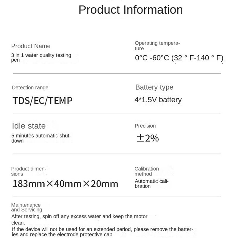 [B17B!】 Stylo de test d'eau po - Ec Meter Digital avis et prix